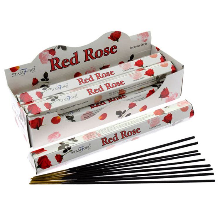 Red Rose, röd ros, rökelse, Stamford Premium Hex