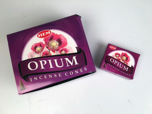 Opium, rökelsekoner, HEM