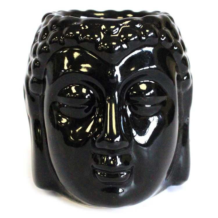 Buddha svart keramik, Aromalampa