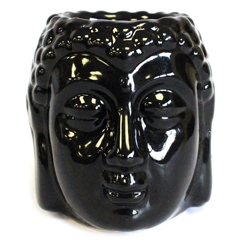 Buddha svart keramik, Aromalampa