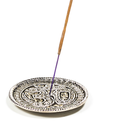 Rund rökelsehållare med Ohm, Metall