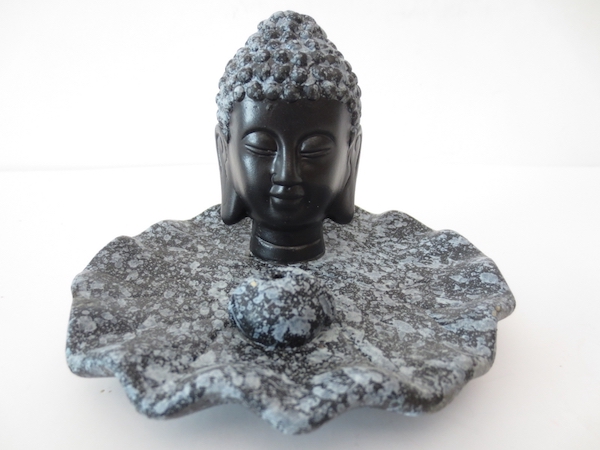 Buddha grå Rökelsehållare