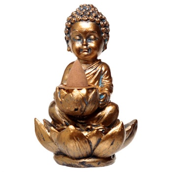 Buddha med lotus A, Backflow Rökelsebrännare