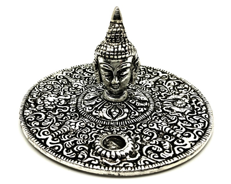 Buddhahuvud metall Rökelsehållare