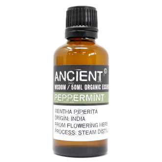 Pepparmint Organic, Peppermint, Eterisk Olja, Ancient Wisdom, 50ml