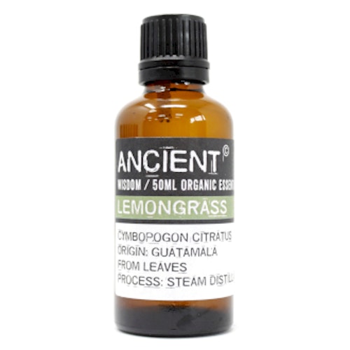 Citrongräs Lemongrass Organic Eterisk Olja, Ancient Wisdom, 50ml