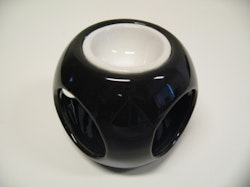 Oval, keramisk svart, Aromalampa