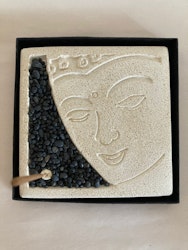 Buddha face, rökelsehållare