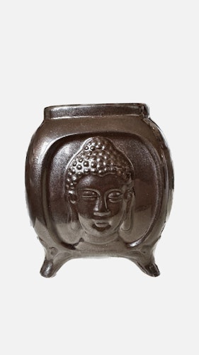 Buddha Relief keramik brons, Aromalampa