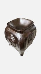 Buddha Relief keramik brons, Aromalampa