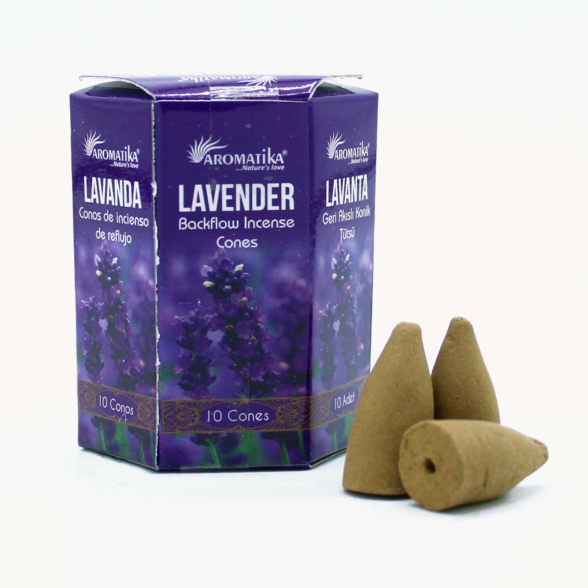 Lavendel Backflow rökelser, Masala Aromatica
