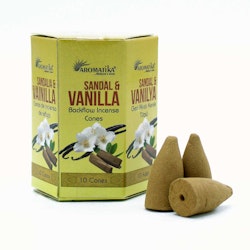Sandalwood & Vanilla Backflow rökelser, Masala Aromatica