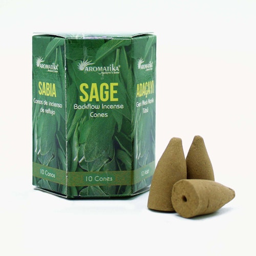Sage, Salvia, Backflow rökelser, Masala Aromatica