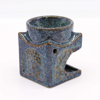 Square Buddha Blå keramik, Aromalampa