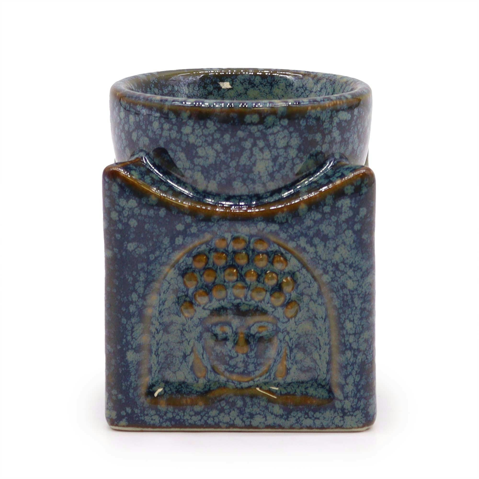 Square Buddha Blå keramik, Aromalampa