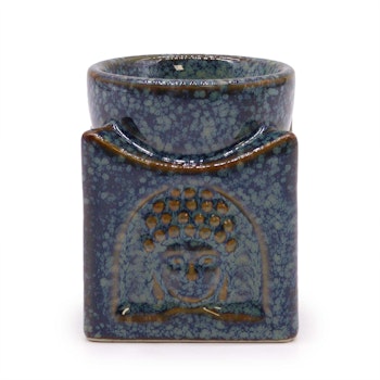 Square Buddha Blå keramik, Aromalampa