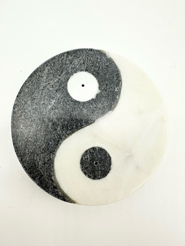 Rund rökelsehållare Yin Yang, Täljsten