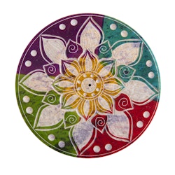 Mandala flerfärgad, rökelsehållare Täljsten