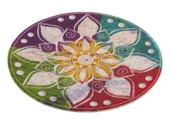 Mandala flerfärgad, rökelsehållare Täljsten