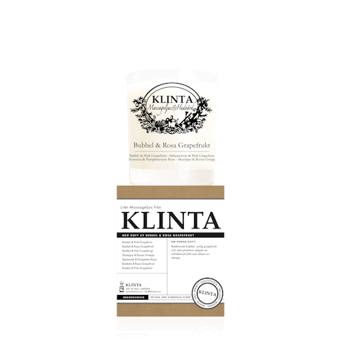 Bubbel & Rosa Grapefrukt, Doftljus & Massageljus 18h, Klinta