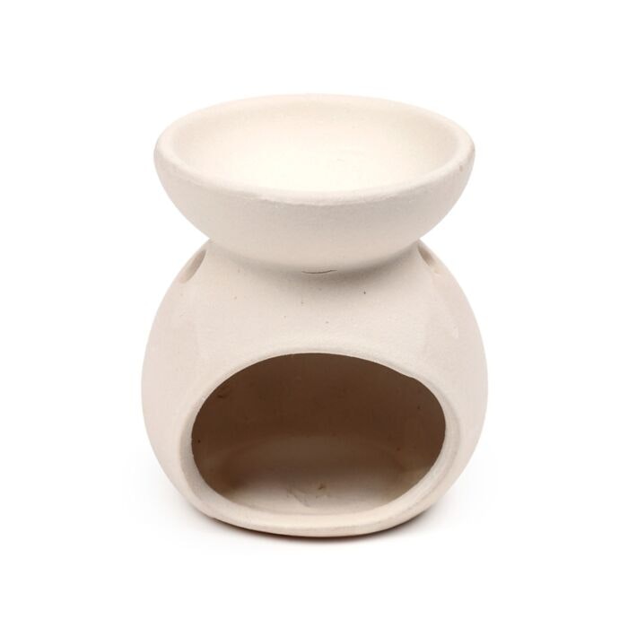 Liten Aromalampa med Spiralmotiv, Vit Aromalampa