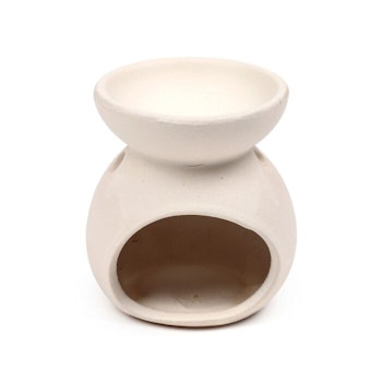Liten Aromalampa med Spiralmotiv, Vit Aromalampa