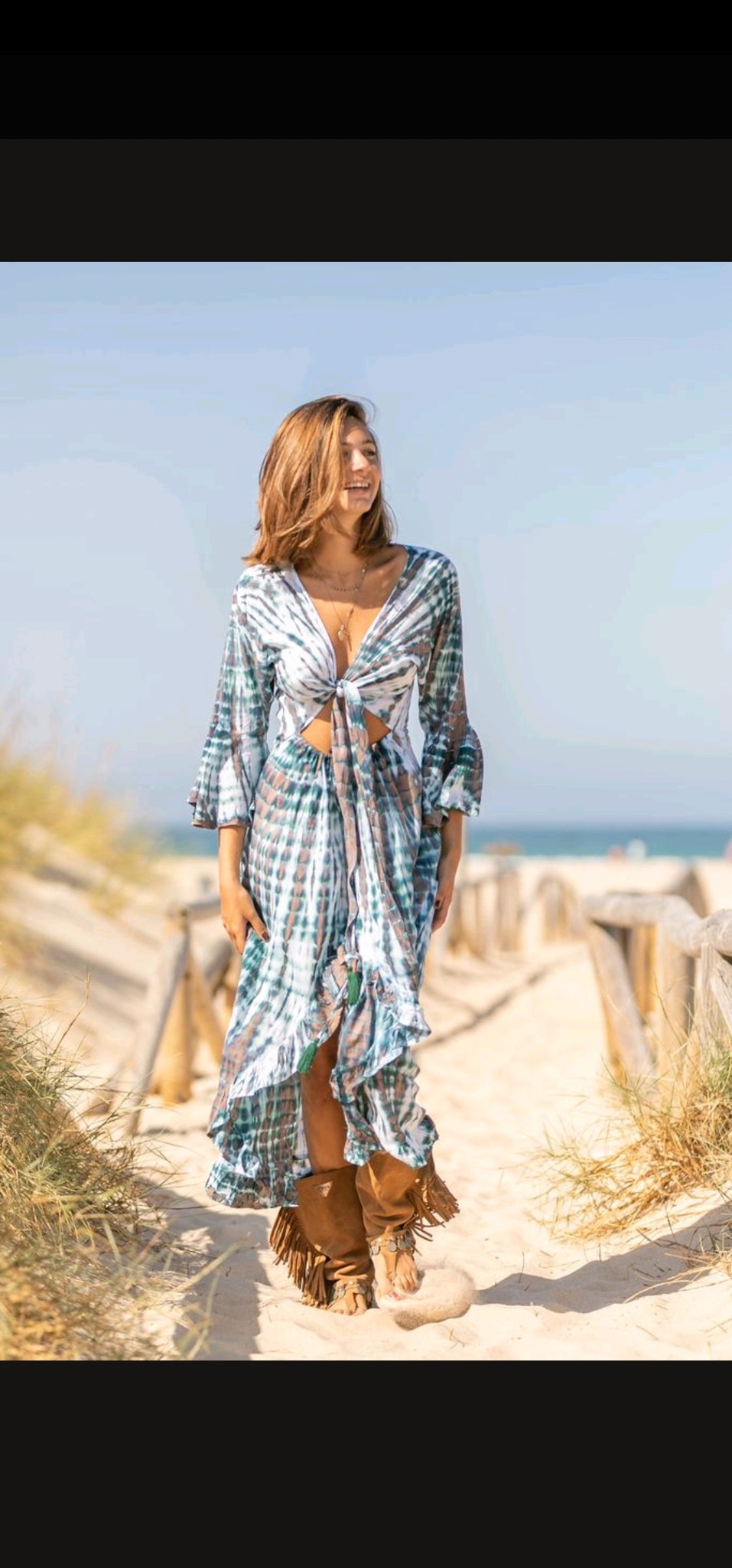 DRESS LOLA MULTI BLUE