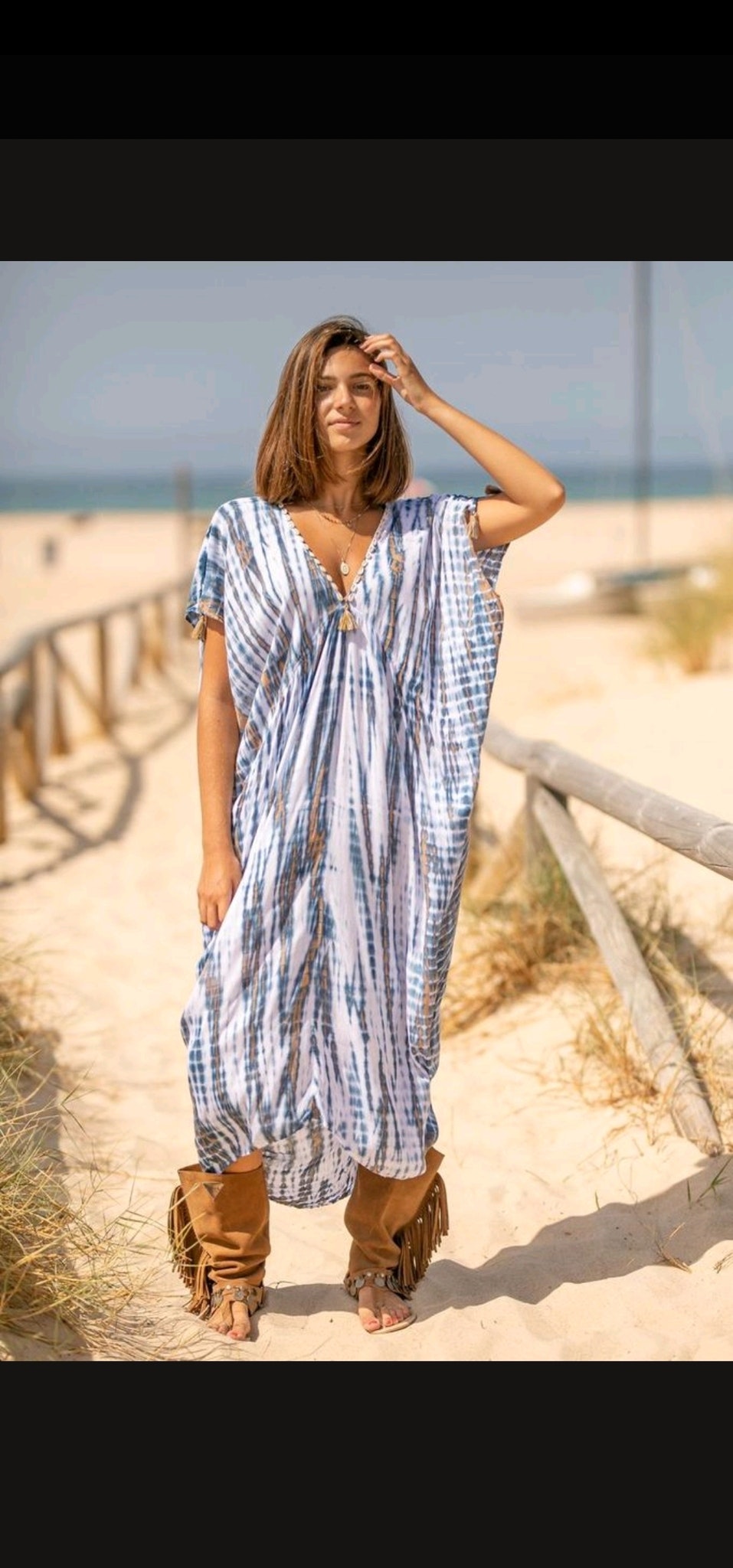 KAFTAN TARIFA SHELL BLUE