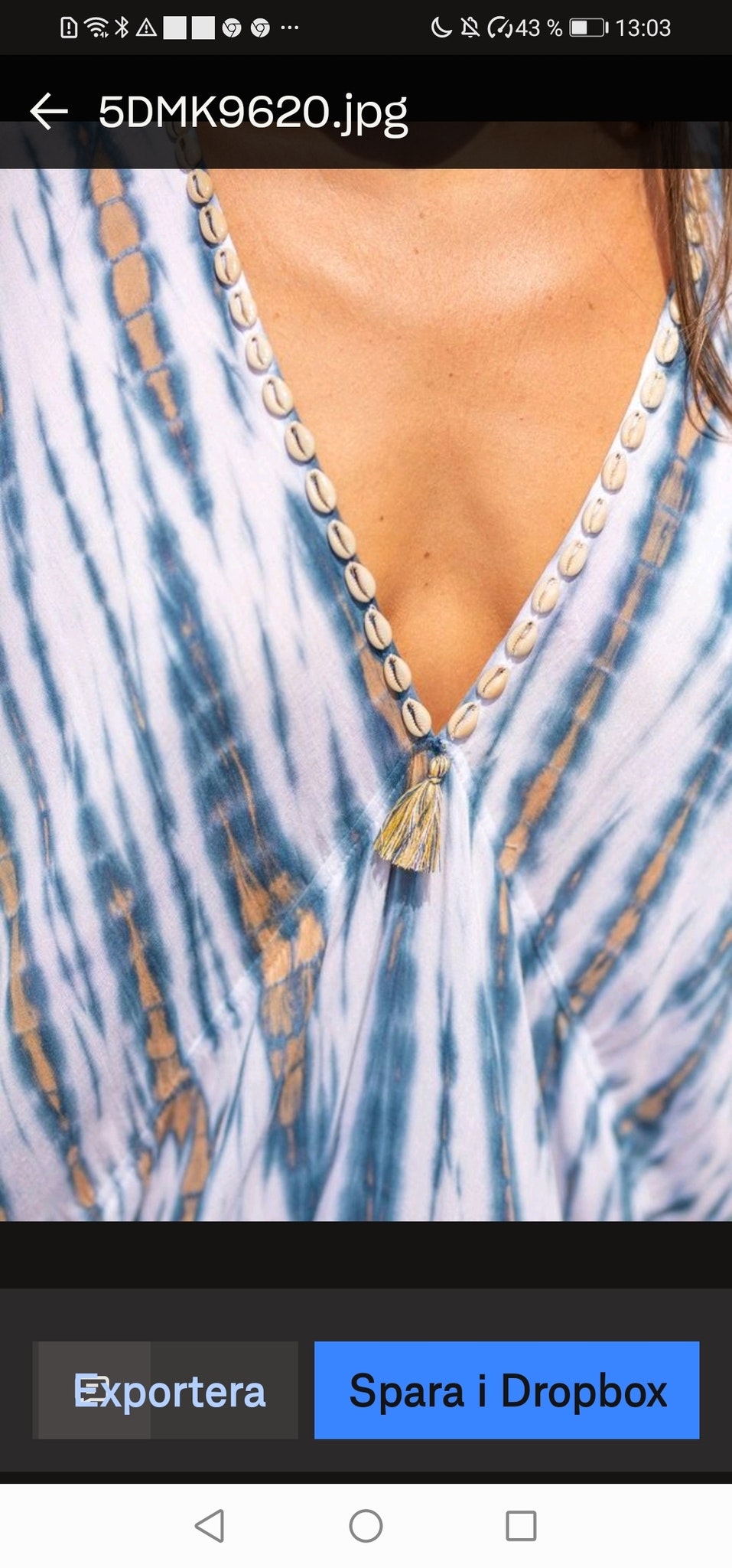 KAFTAN TARIFA SHELL BLUE