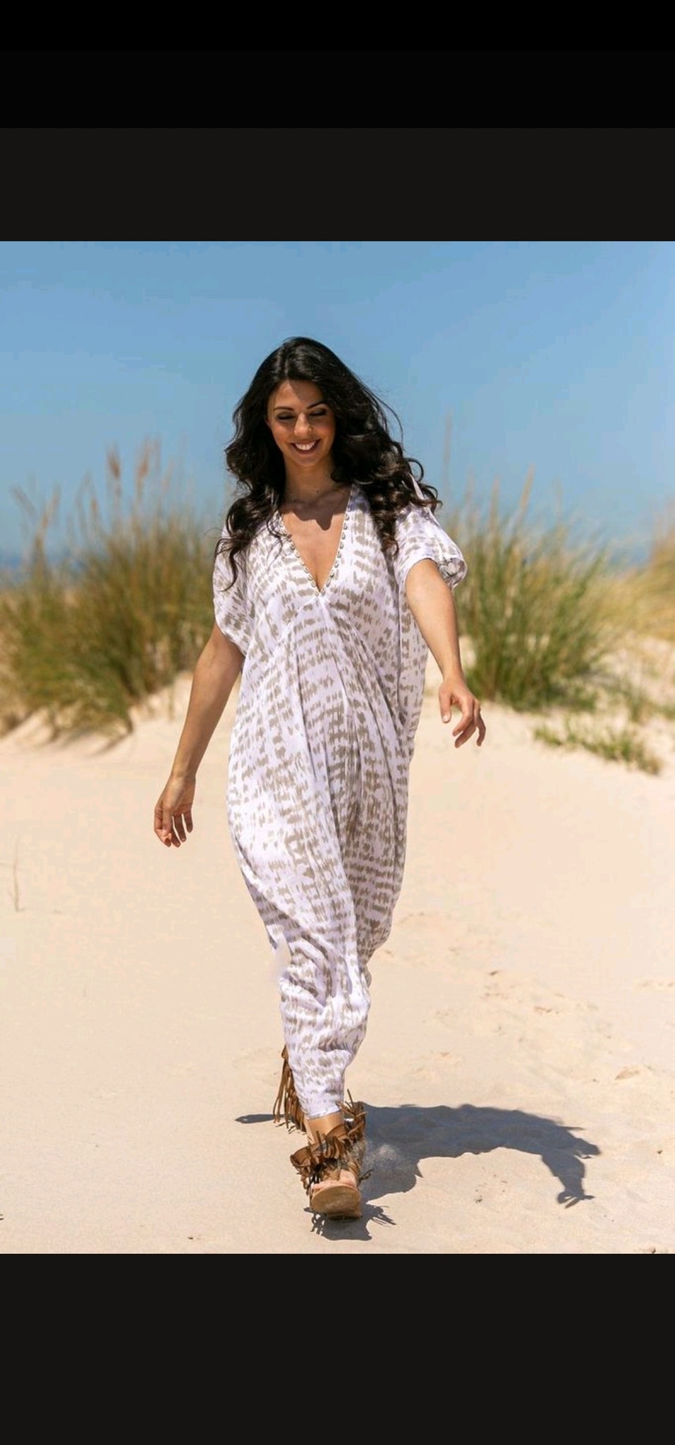 KAFTAN TARIFA SHELL BEIGE