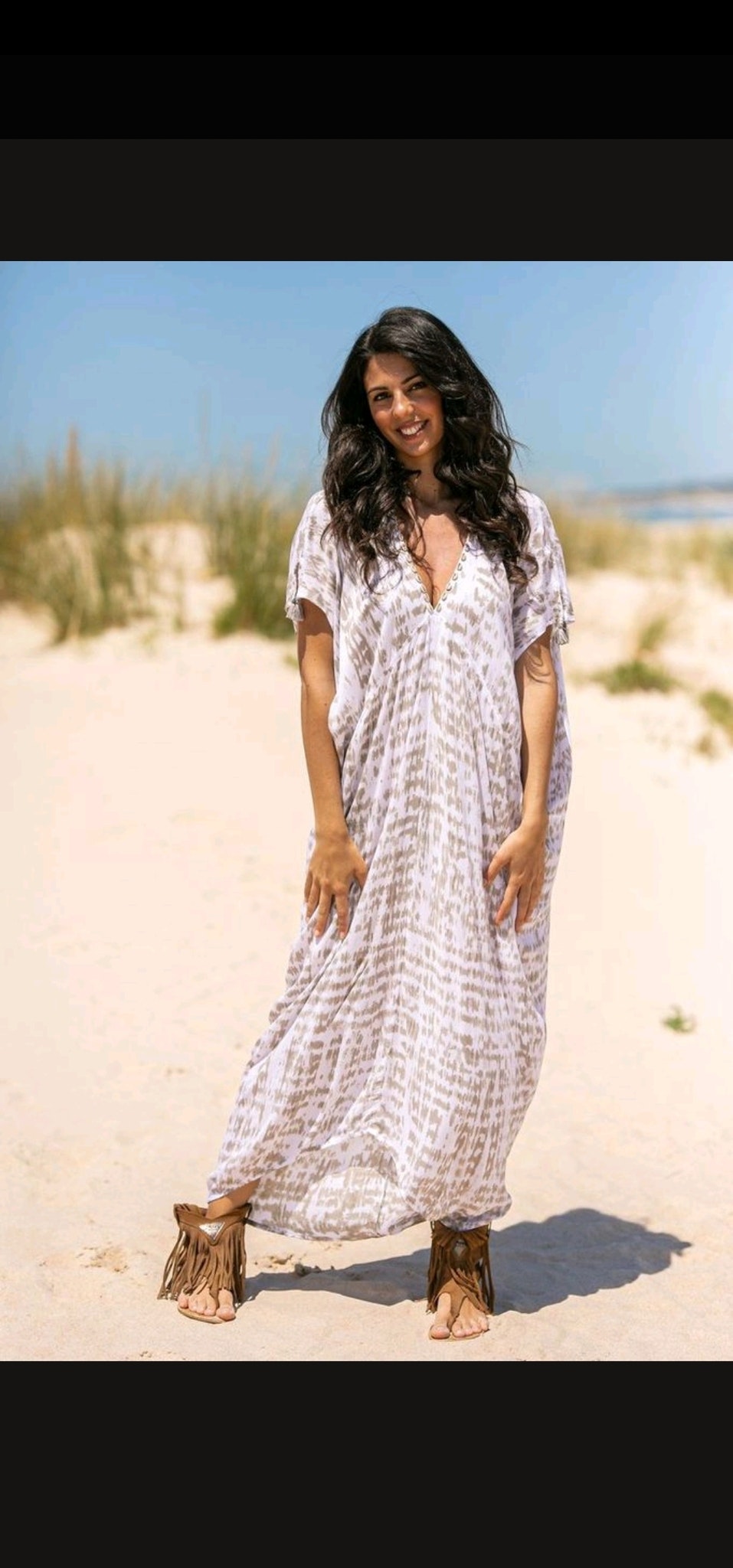 KAFTAN TARIFA SHELL BEIGE