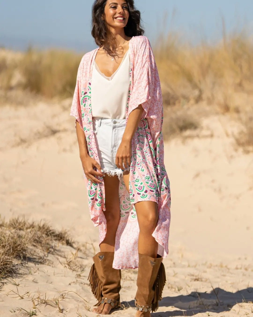 KIMONO IBIZA LIGHT PINK