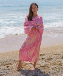 KIMONO PINK SILKE