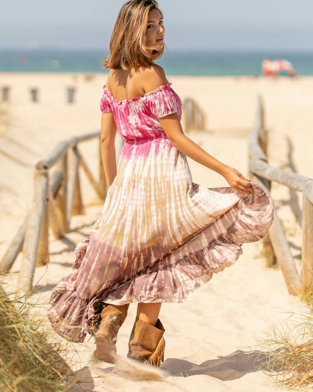 DRESS MINA BATIK PINK