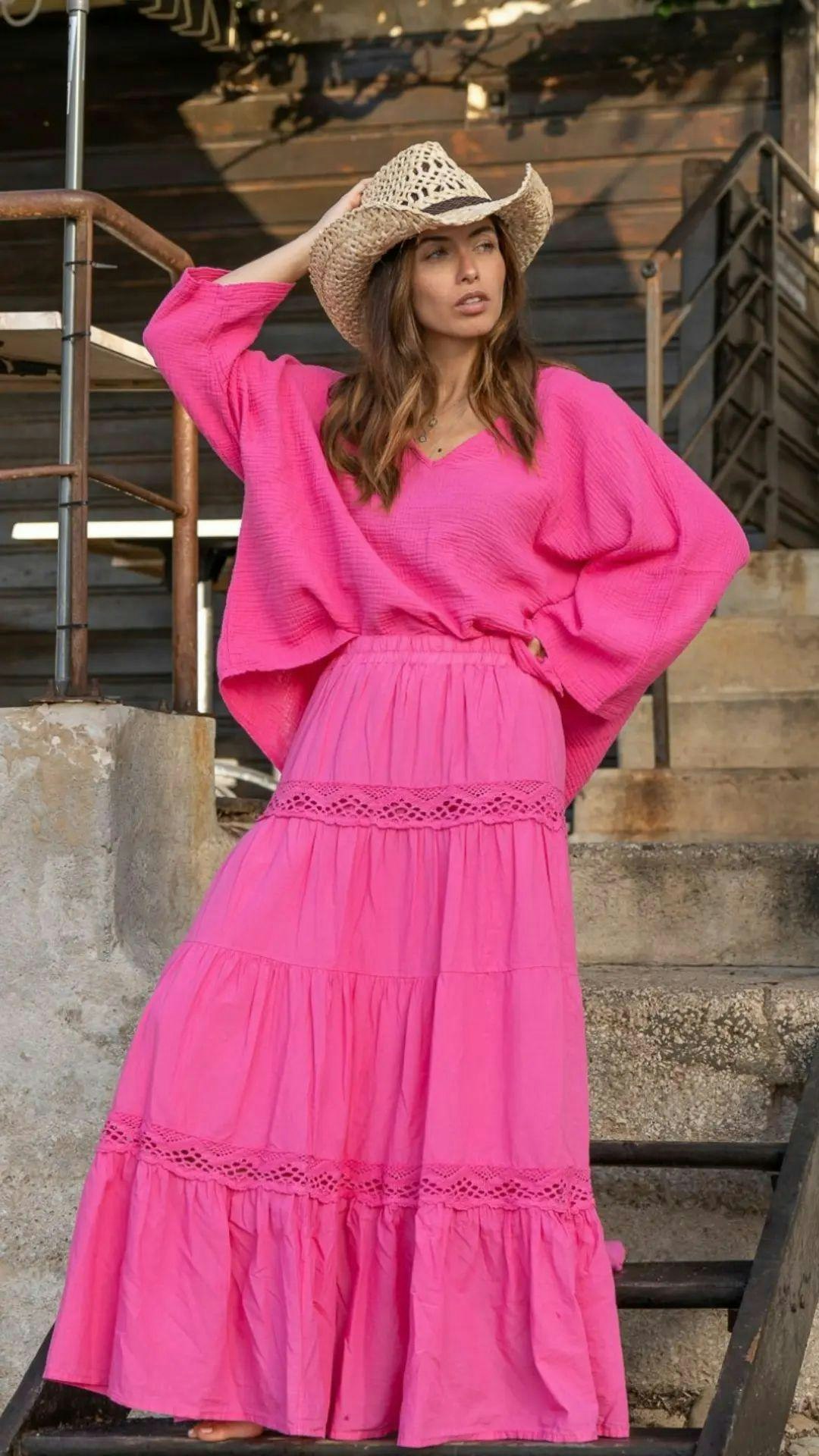 BOHO KJOL PINK