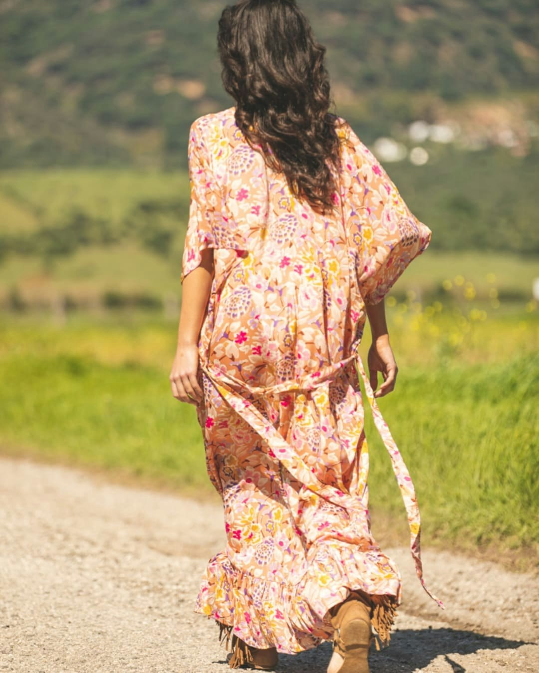 KAFTAN FLOWER PINK