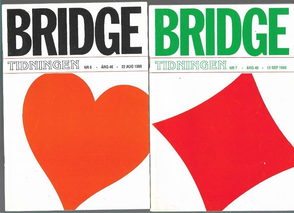 Bridgetidningen nr 6 & 7 1988 av Flodqvist Sven-Olof (red)