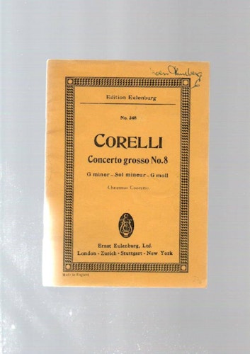 Corelli - Concert grosso No 8 för fiol cello. G moll  av  Einstein Alfred (red) /Corelli Arcangelo