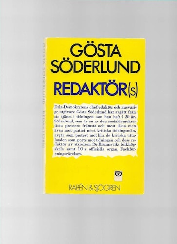 Redaktör (s) av Söderlund Gösta
