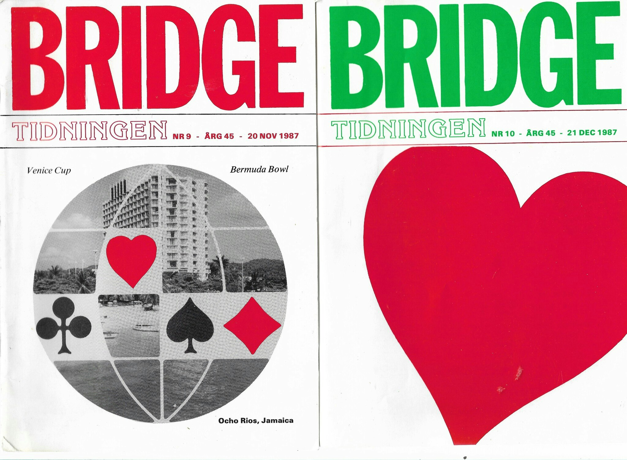 Bridgetidningen nr 9 & 10 1987 av Flodqvist Sven-Olof (red)