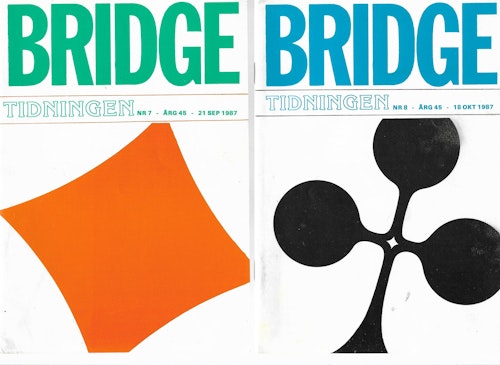 Bridgetidningen nr 7 & 8 1987 av Flodqvist Sven-Olof (red)