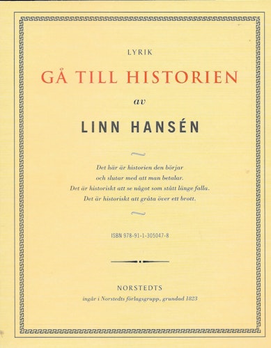 Gå till historien av Linn Hansén