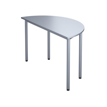 12:38 Pöytä HT, puolipyöreä 120/60 cm, hopea jalusta