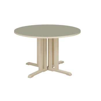 Linnea-pöytä Akustik laminaatti, koivu, pyöreä Ø120 cm, kork. 60 cm
