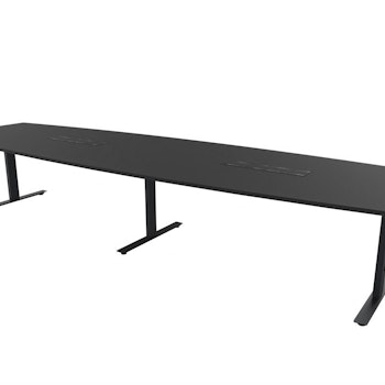 Konferensbord Talk 420x90/120x72 cm Ellips T-stativ svart