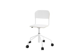 Stol Matte BX sh 45-56 cm hög 5-kryss med hjul liten sits vitt stativ