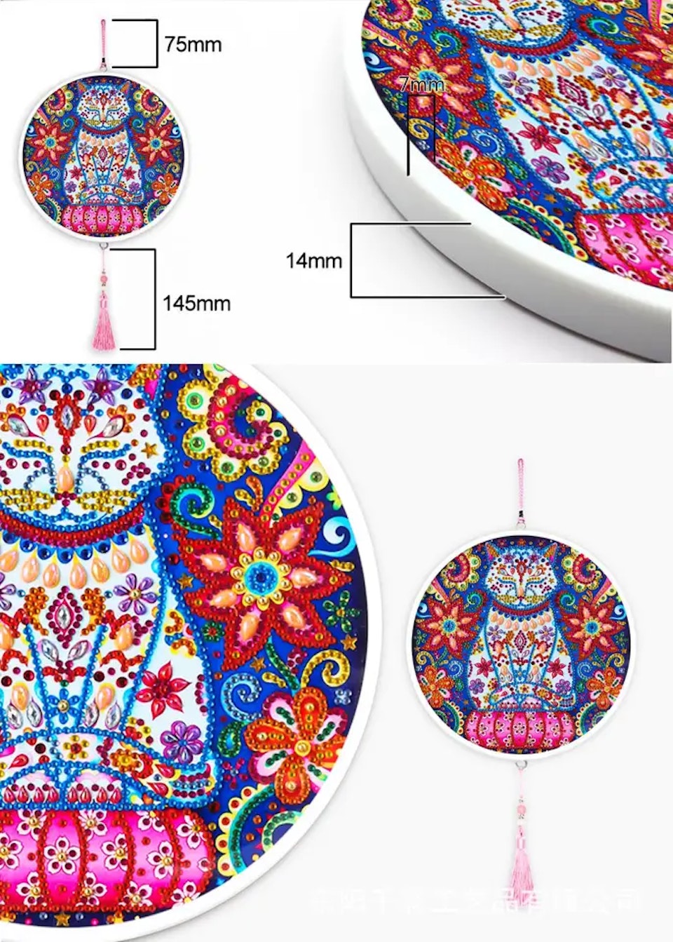 Väggdekoration med glas - Mandala