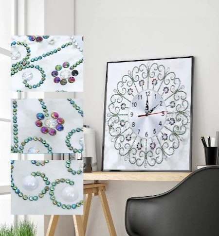 Klocka - Blomformad 35x35cm