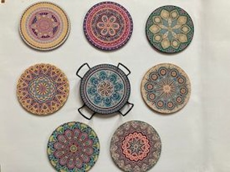 8-pack Diamond Painting Glasunderlägg