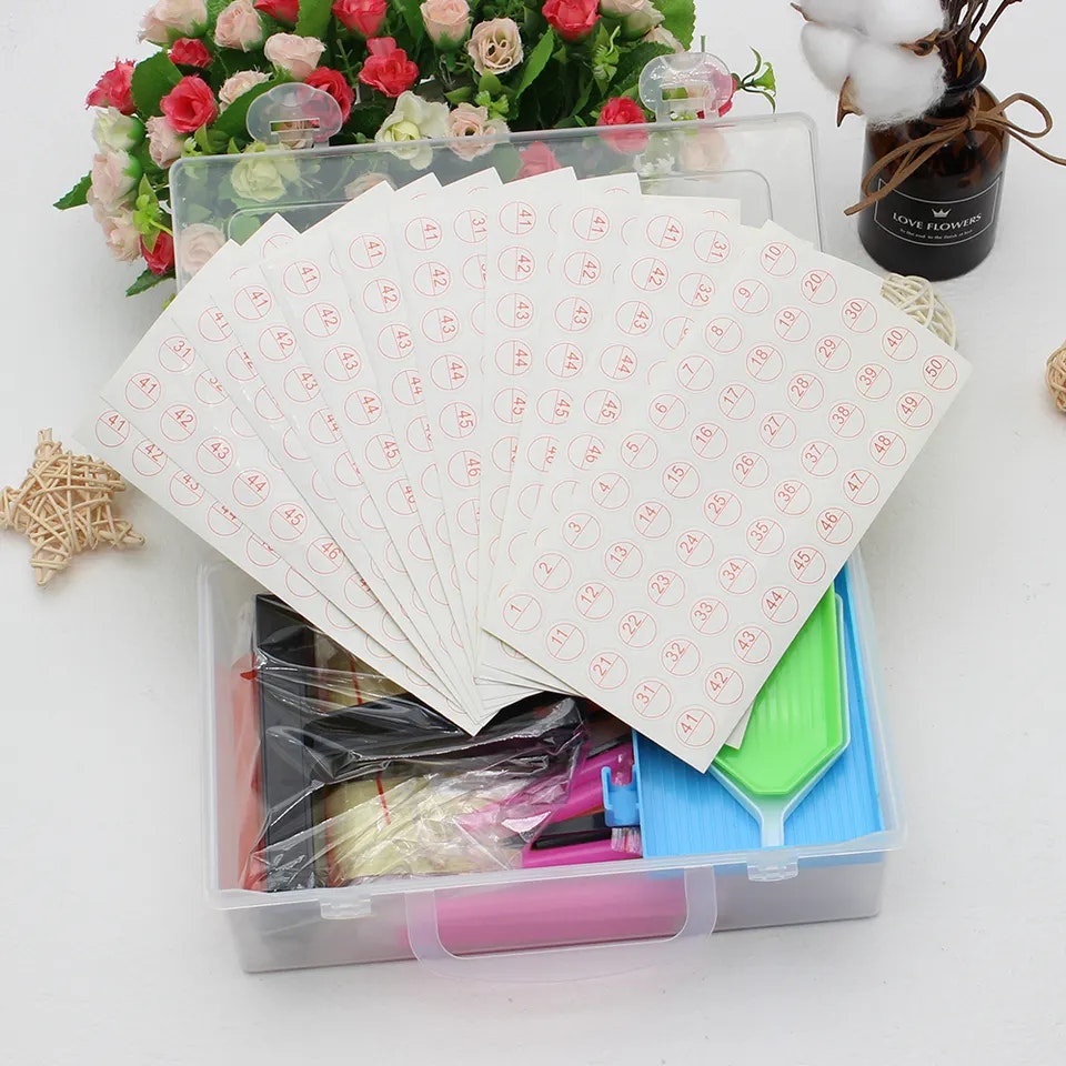 2-pack Etiketter 1-50 nummer